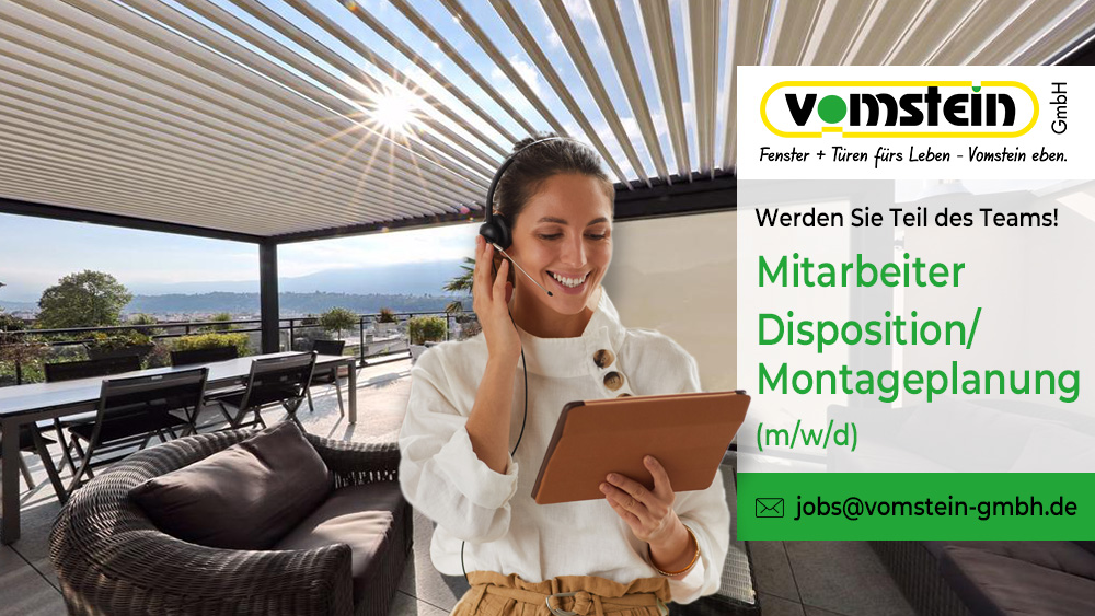 Disposition-Montageplanung_1000x563_vomstein Mitarbeiter/in in der Disposition/Montageplanung (m/w/d) bei Vomstein GmbH in Lörrach